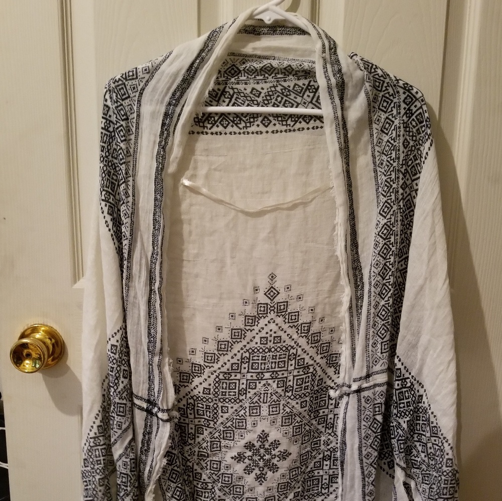 Black and White Beach Coverup